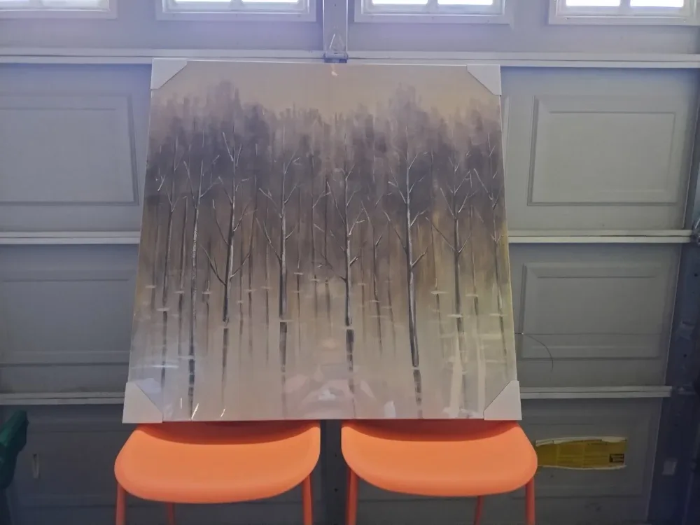 Replica Panton Chair  & Abstract Trees Canvas