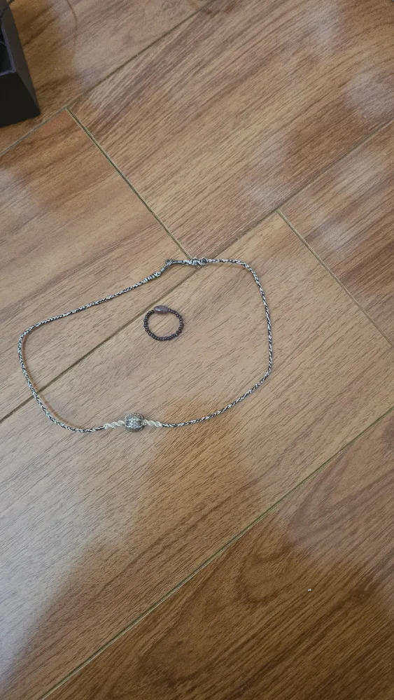 Choker Necklace & Beaded Ring Set image indicator(2)