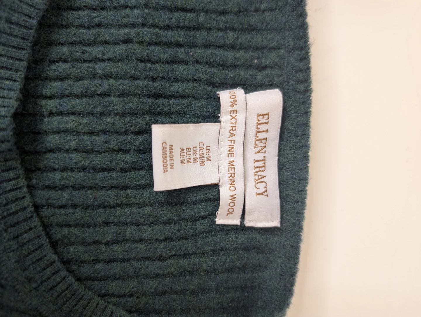 Ellen Tracy Merino Wool Sweater - Size M - photo 4