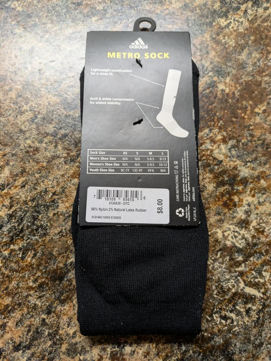 Adidas Soccer Metro Sock - Size Small #Cleanout image indicator(2)