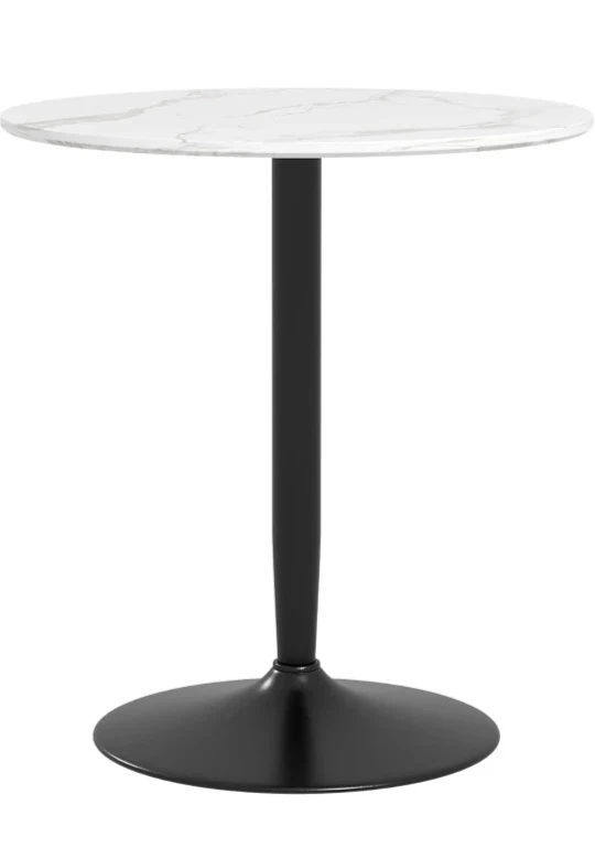 Round Bar Table - 27.6" White Marble Top - photo 3