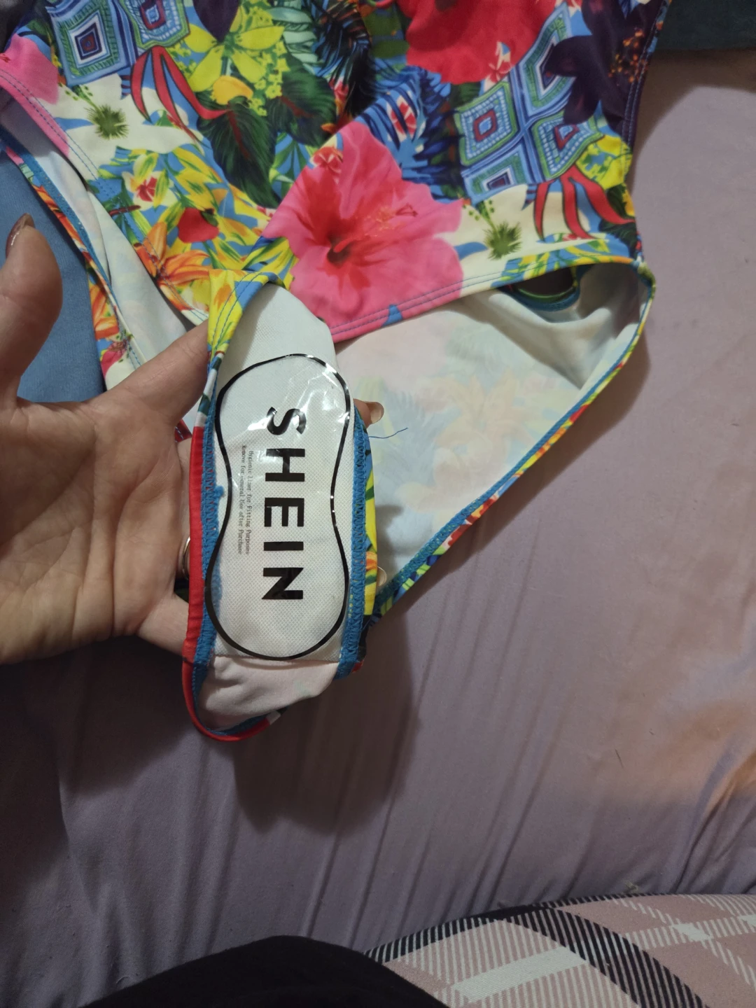 Brand New Never Worn Shein Floral One-Piece Swimsuit - Size L - photo 3