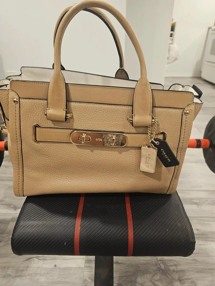 Coach Satchel Handbag - Beige image indicator(3)