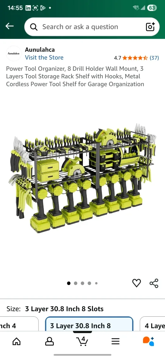 Aunulahca 3 Layer Power Tool Organizer