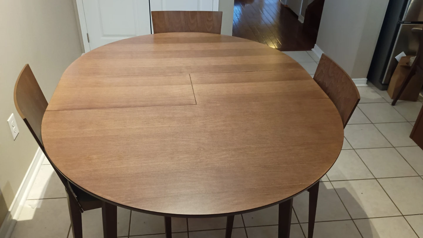 Wooden Dining Table with 4 Chairs