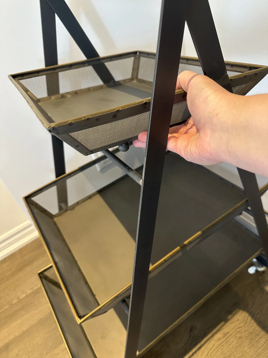 Metal Rolling Cart with 3 Shelves - photo 2