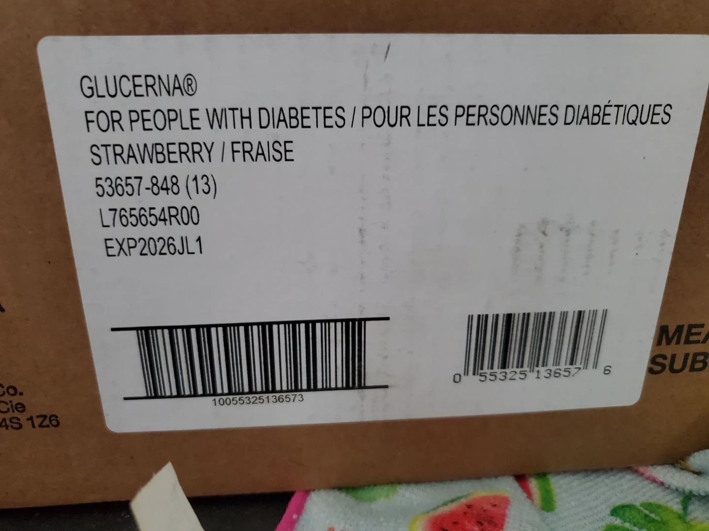 Glucerna for Diabetics - Strawberry & Vanilla take both for 15$