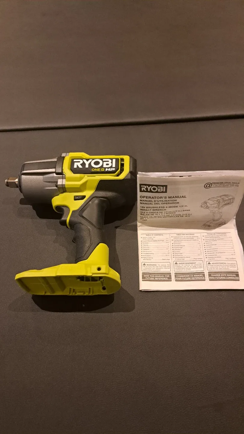 Ryobi 18 volt 4 mode Brushless 1/2" Impact Wrench image indicator(6)