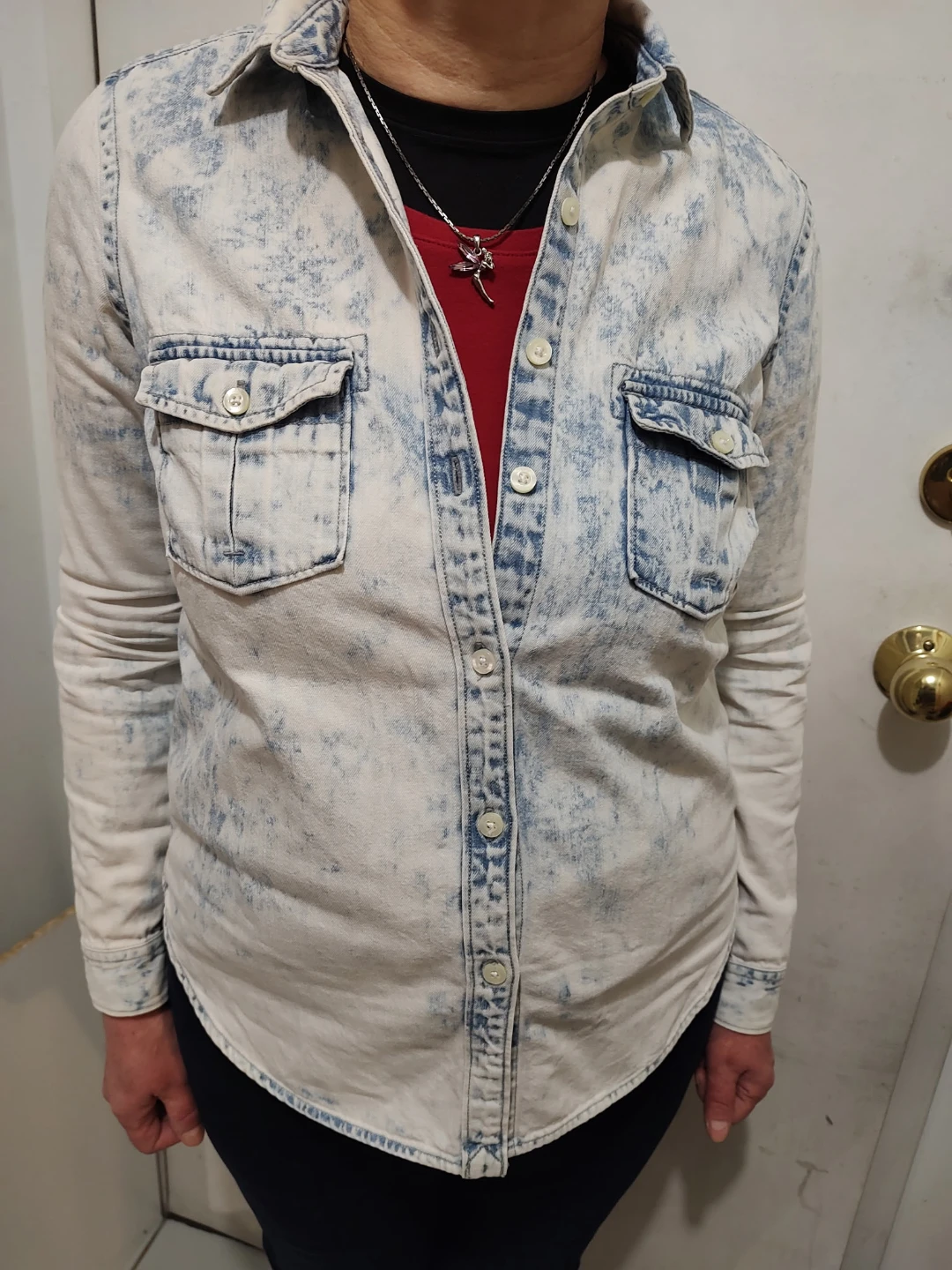 Acid Wash Denim Shirt