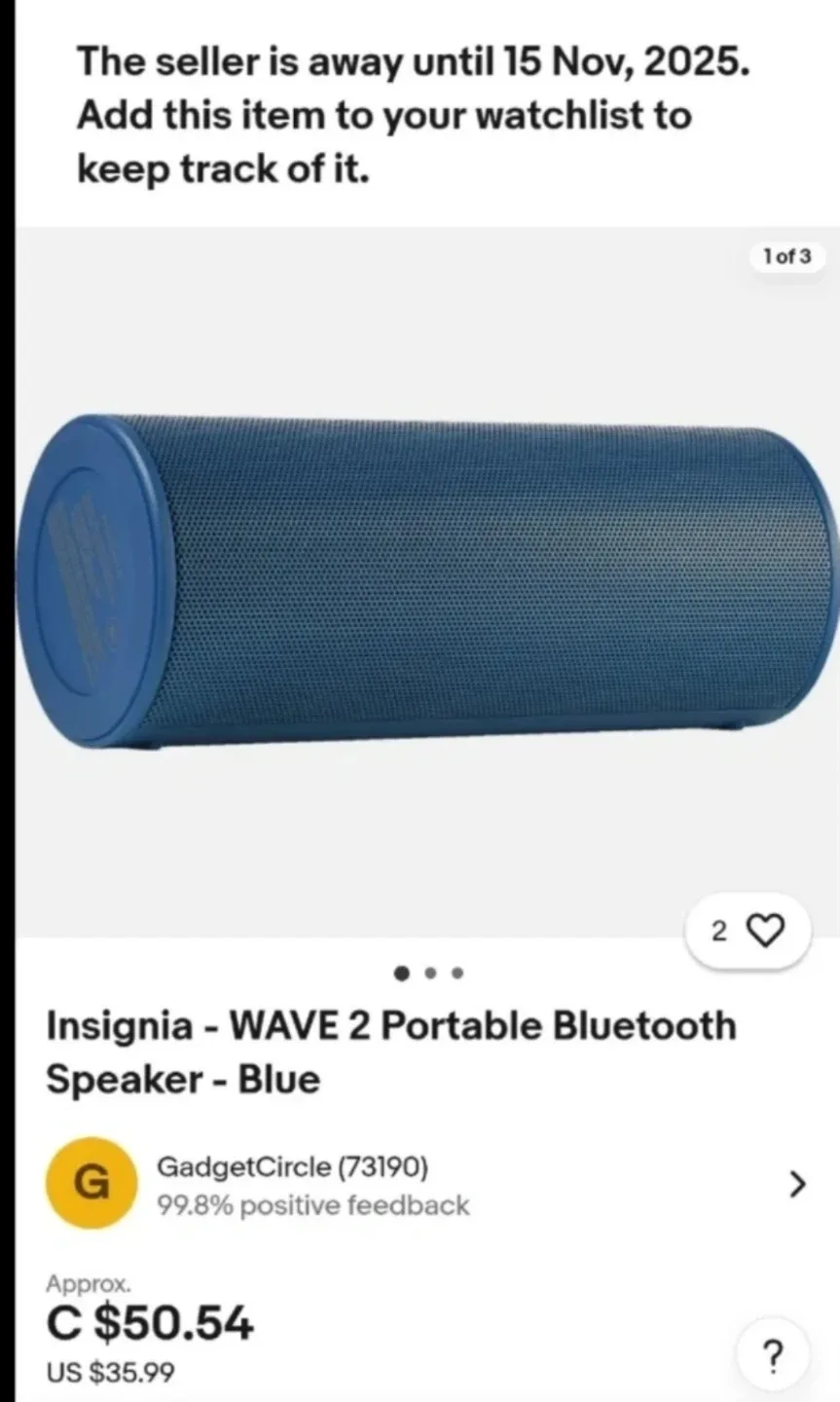 Insignia WAVE 2 Portable Bluetooth Speaker - #Cleanout image indicator(5)