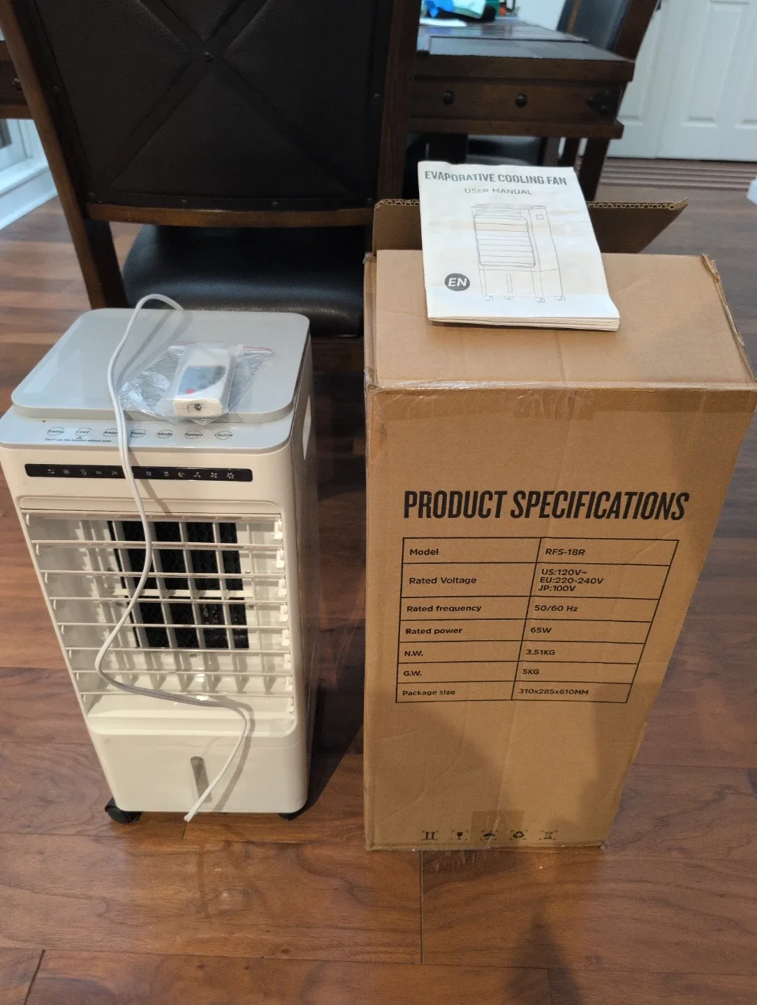 Evaporative Cooling Fan RFS-18R with Box