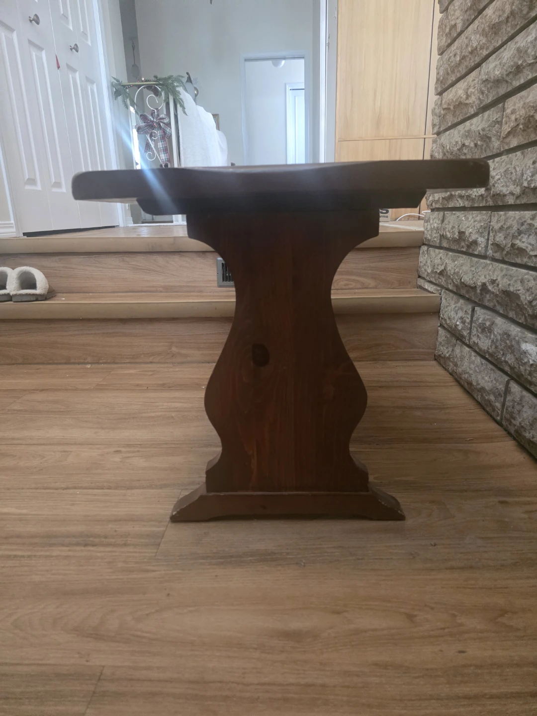 Solid Pine Wooden Side Table - photo 3