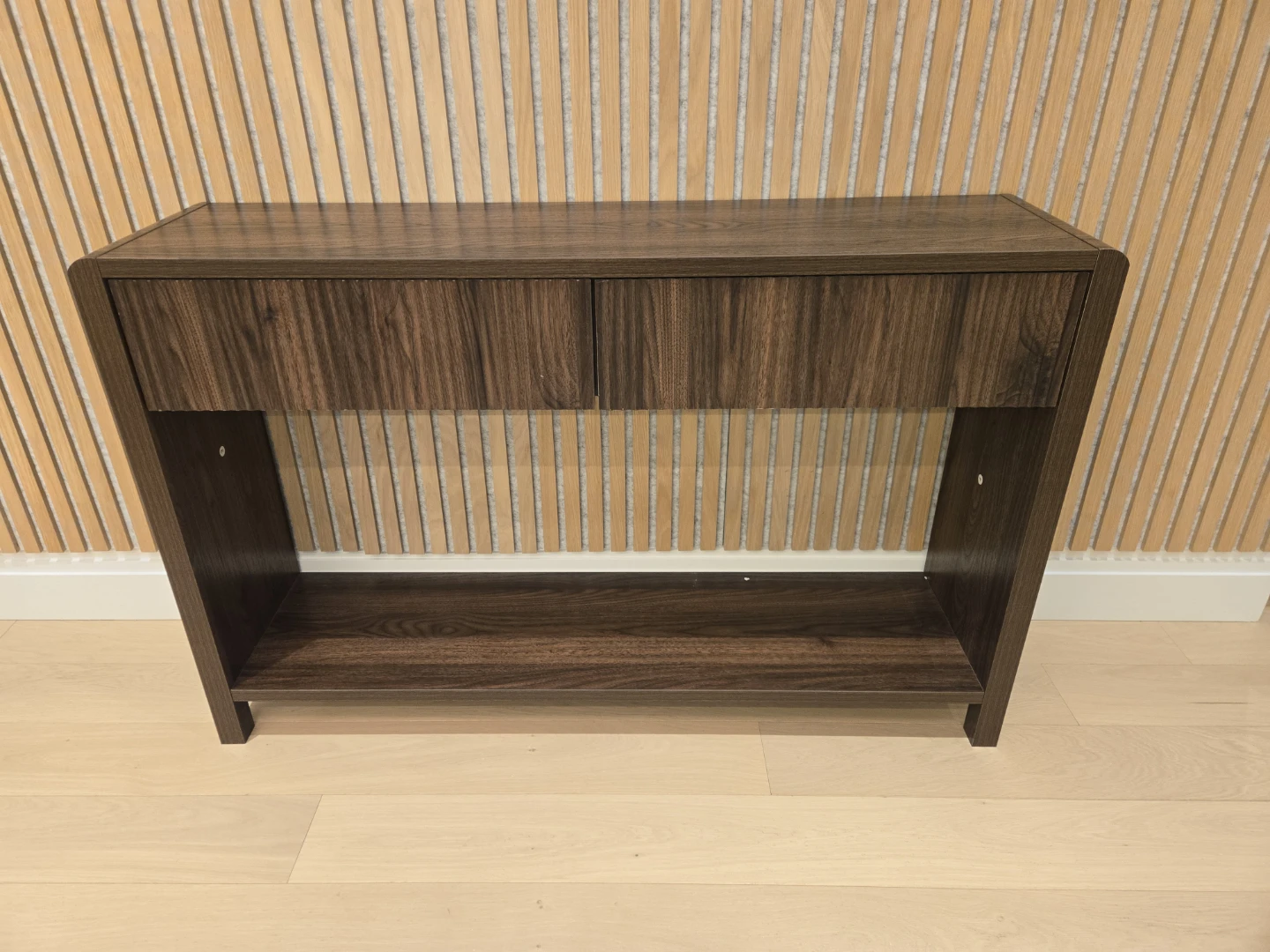 47.2' Narrow Walnut Console Table With 2 Drawers - photo 2