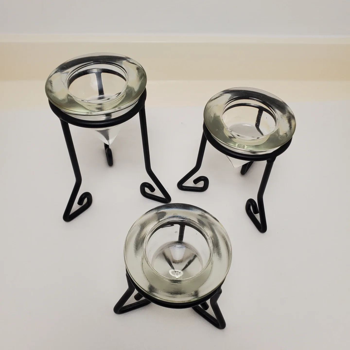 Set of Glass Tea Light Candle Holders #cleanout