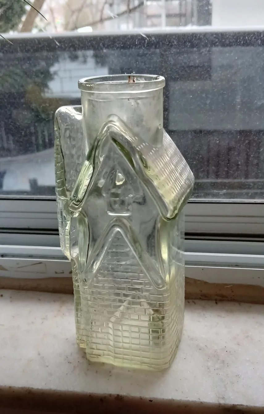 Antique Glass Castle Vase
