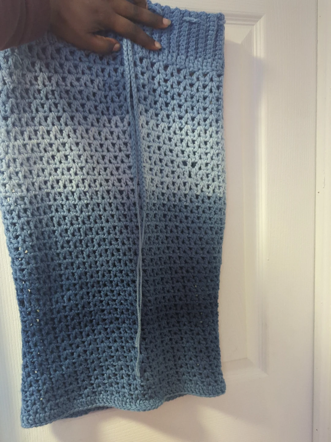 Handmade Crochet Skirt - Blue Ombre