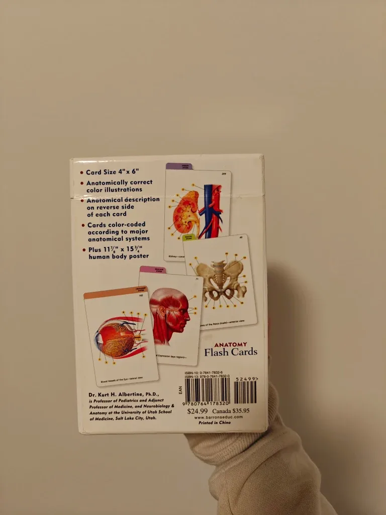 Barron's Anatomy Flash Cards image indicator(2)