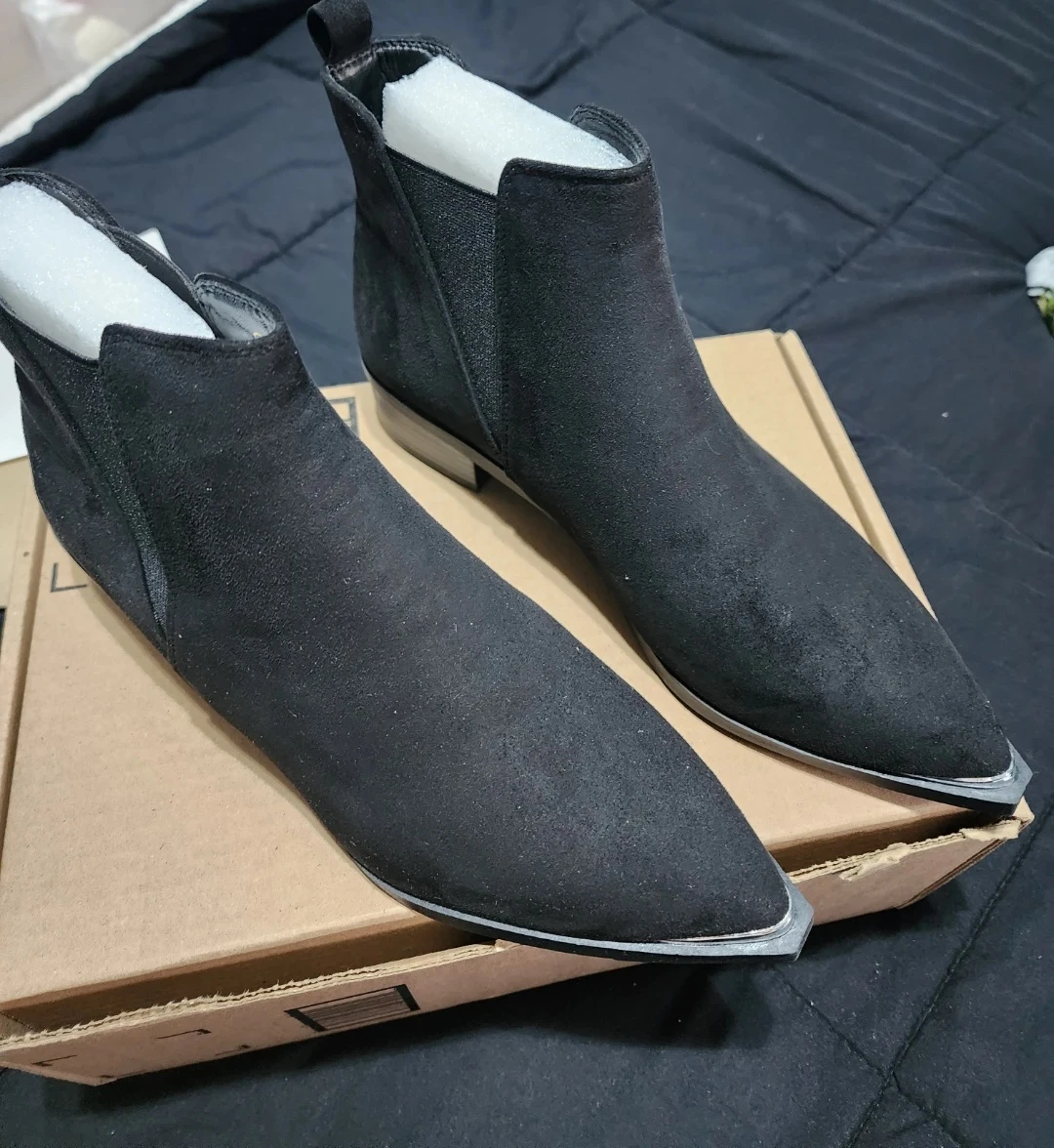 Black Suede Ankle Boots size 9