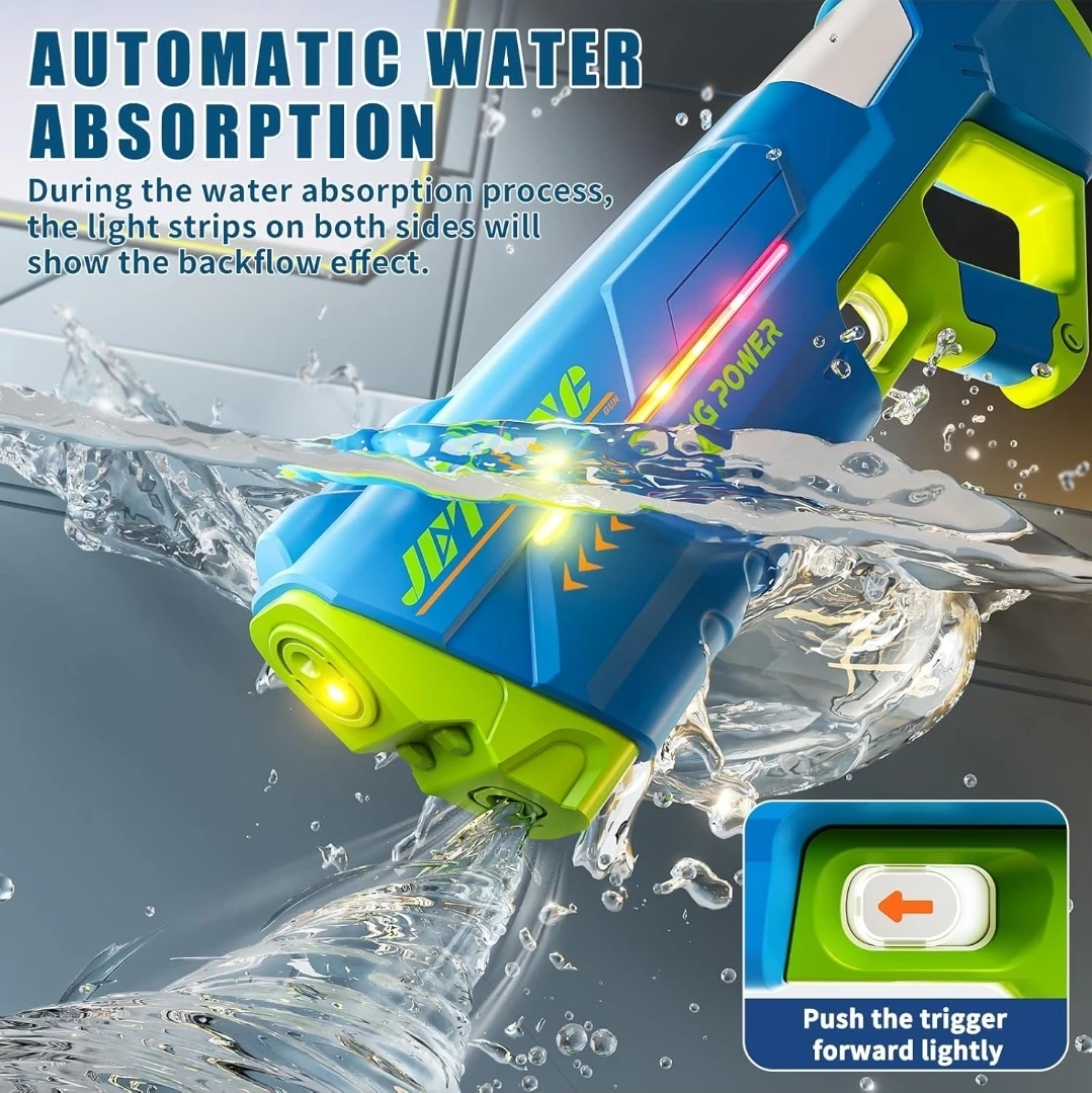 Electric Water Blaster Toy w/ LED Lights – Automatic Water Fill - photo 5