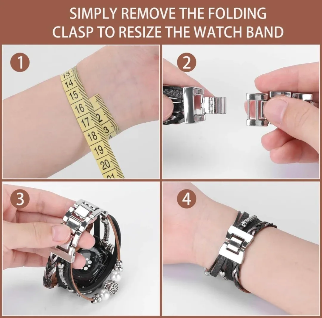 Luxury Leather Bands Compatible With Apple Watch 42mm NEW image indicator(6)