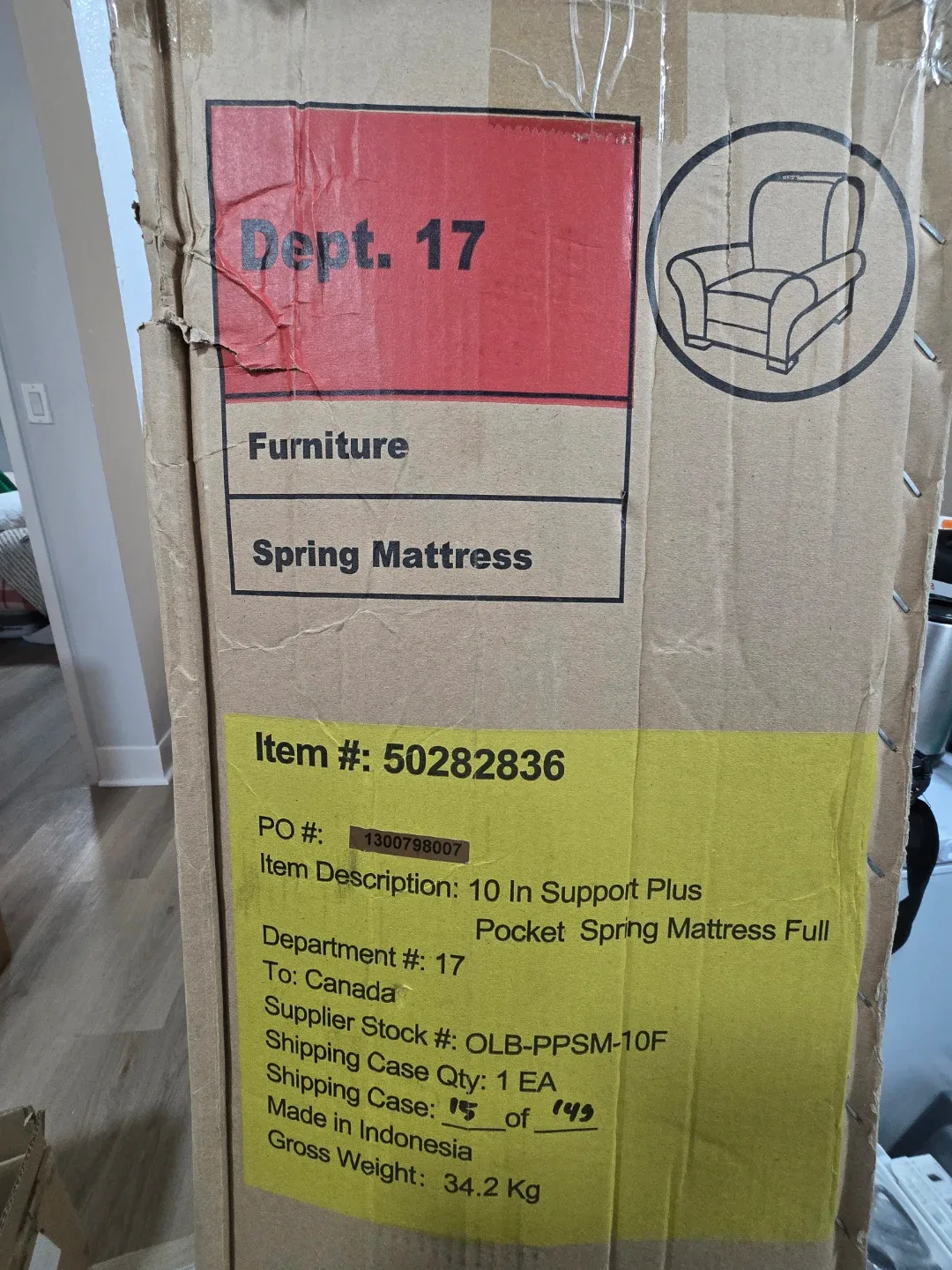 10 In Support Plus Pocket Spring Mattress - Full