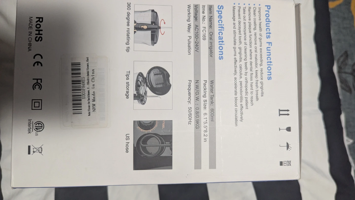Anwel Oral Irrigator FC169 - New in Box! - photo 2
