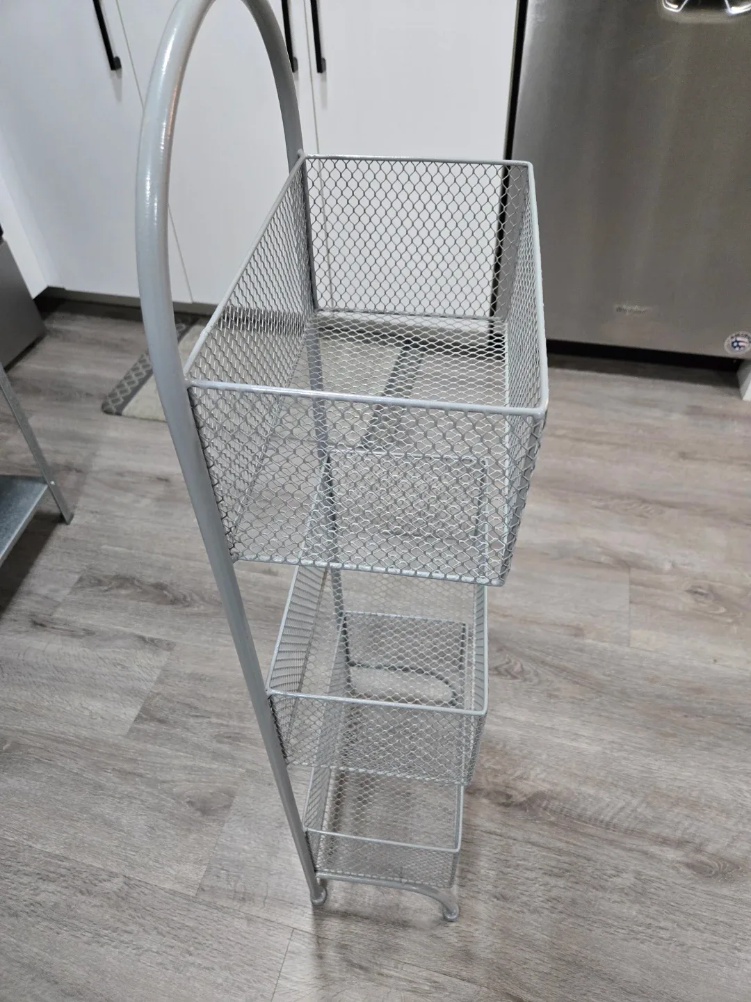 Grey Metal Wire Basket Storage Rack image indicator(6)