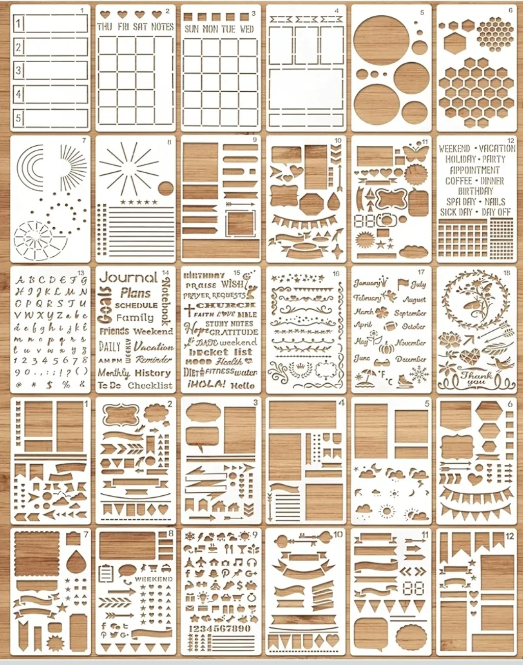 #Cleanout Planner Stencils Set - Bullet Journal Supplies - photo 3