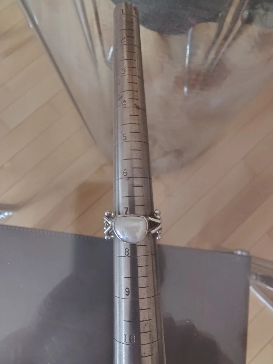 Vintage Sterling Silver Mabe Pearl Ring Size 7 I Never Worn - photo 4