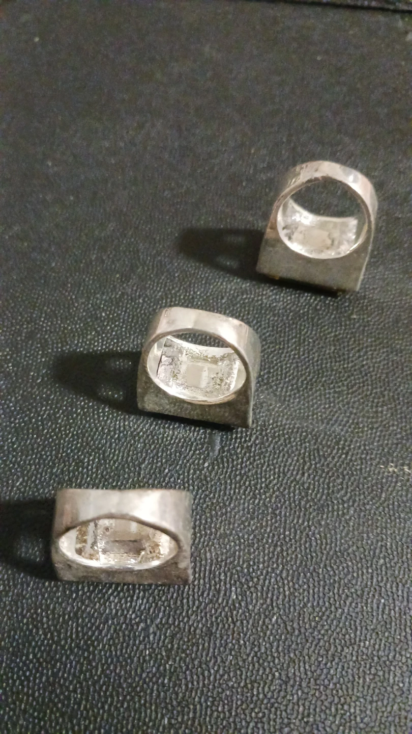 Silver Colored Rings with  Yellow Gemstones - photo 2