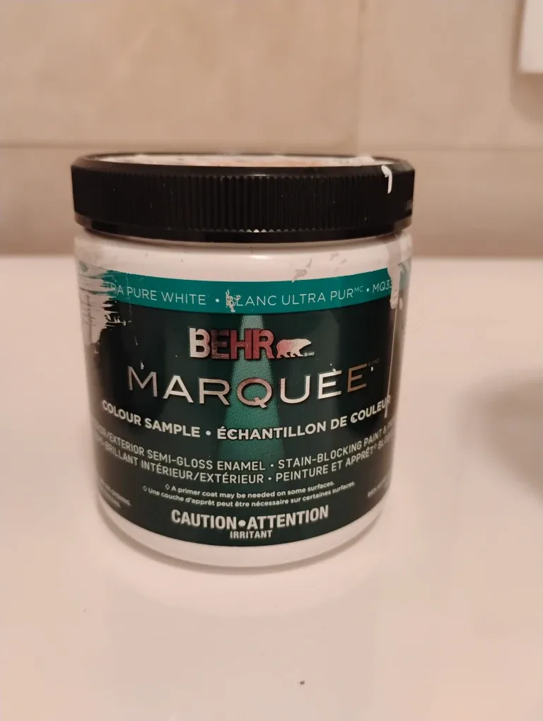 Behr Marquee Colour Sample Ultra Pure White 234mL