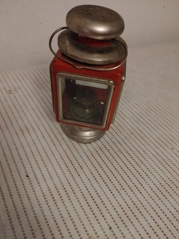 Vintage Red Metal Lantern