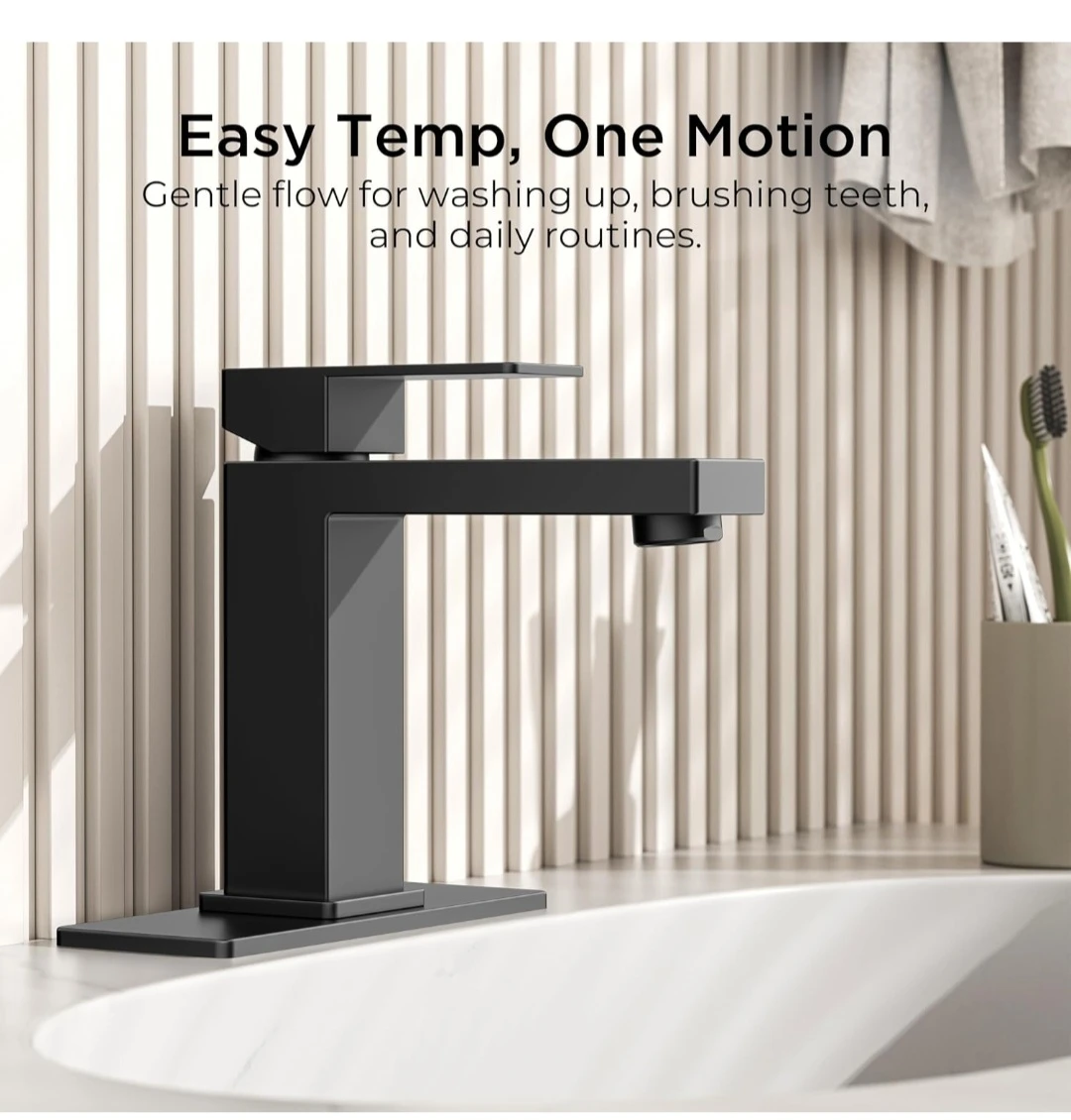 Matte Black Bathroom Sink Faucet - NEW - photo 3