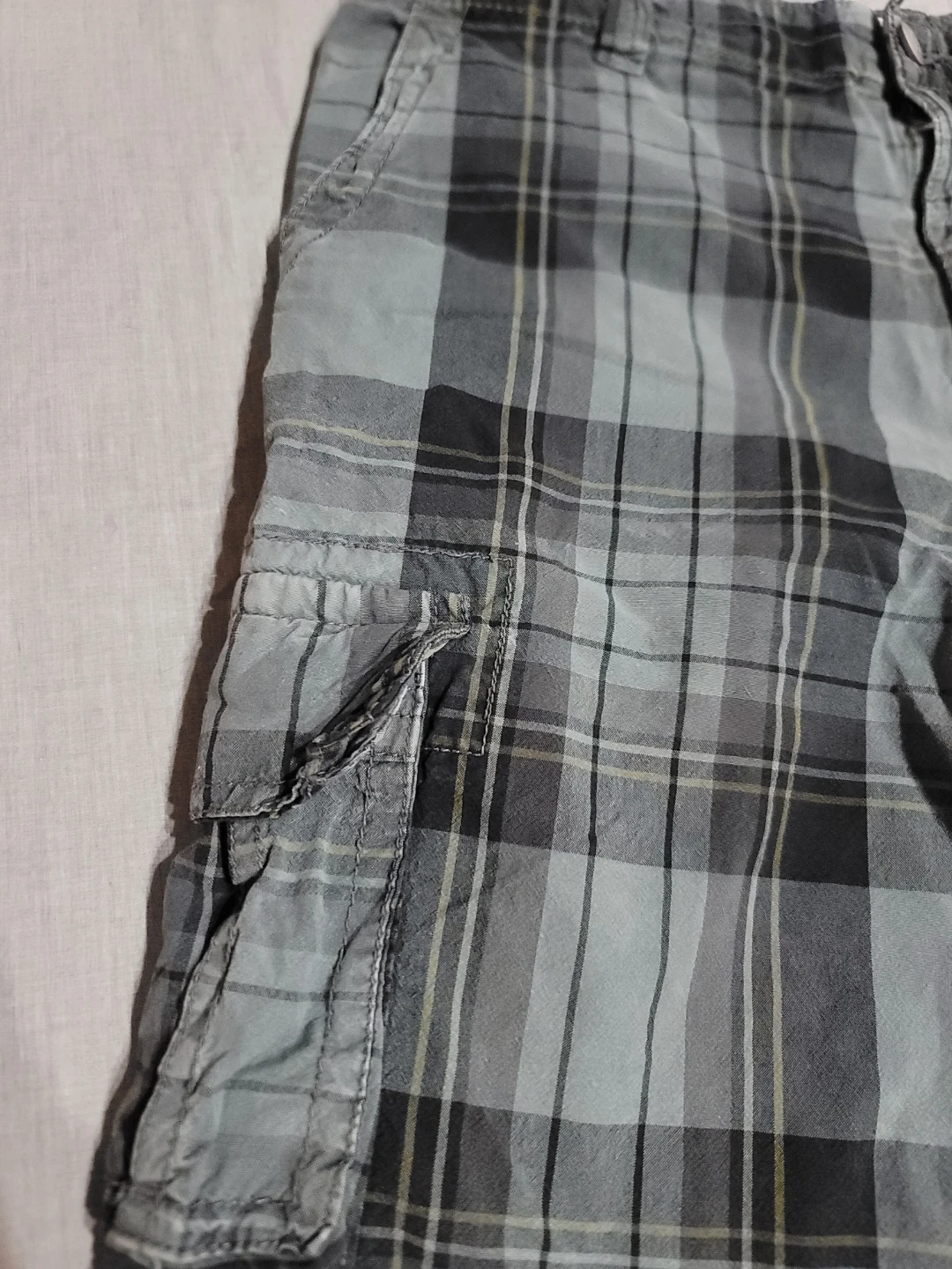 Aeropostale Plaid Cargo Shorts - Size 38 y2k utility surfer - photo 3