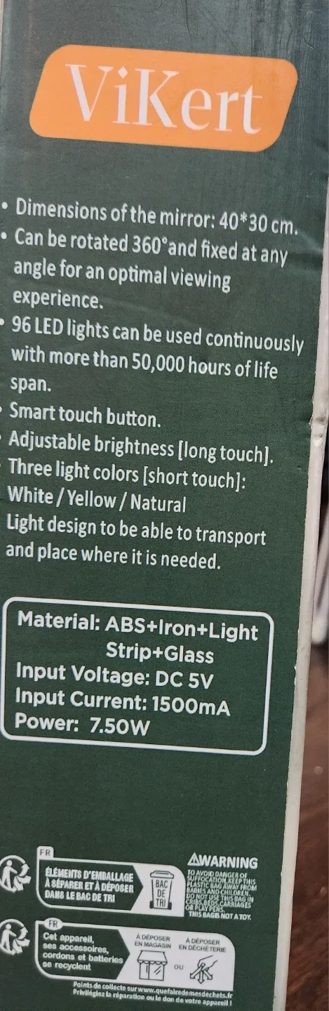 Vanity Mirror with Lights 5X Magnification Spot Mirror(NEW) image indicator(6)