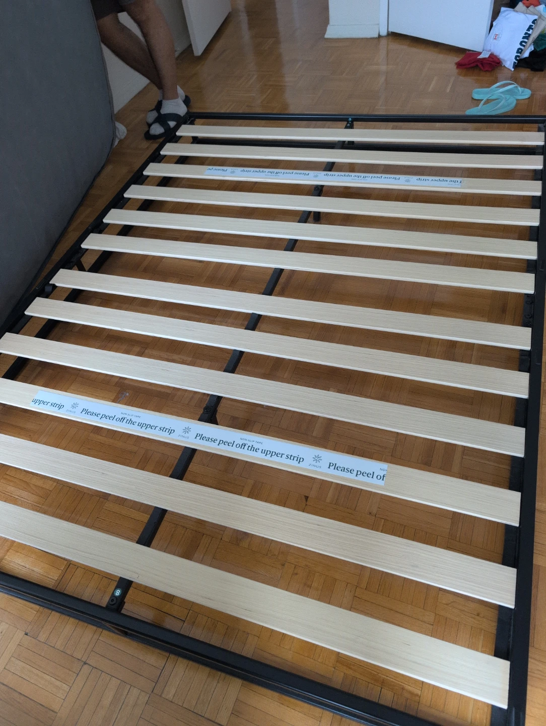 Queen Bed Frame with Wooden Slats