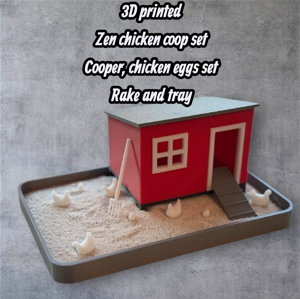 3D Printed Zen Chicken Coop Set