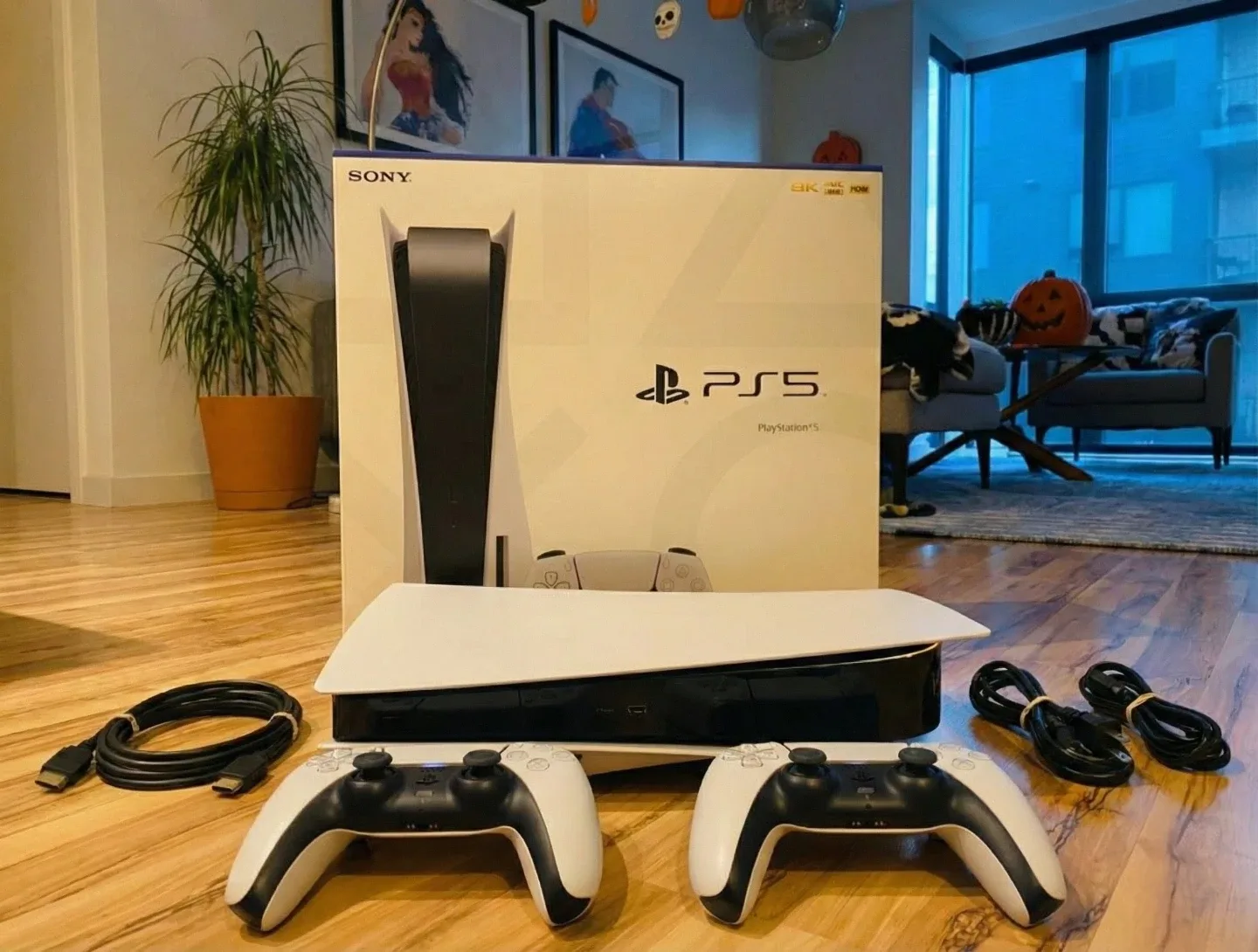 Sony PlayStation 5 (Disc version) with 2 Controllers