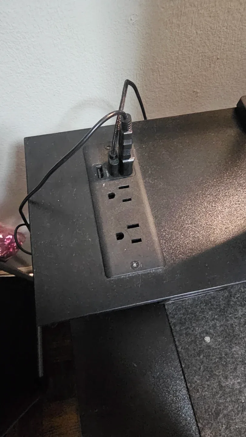 47" computer/office desk with Fabric Drawers, Power outlets, LED image indicator(2)