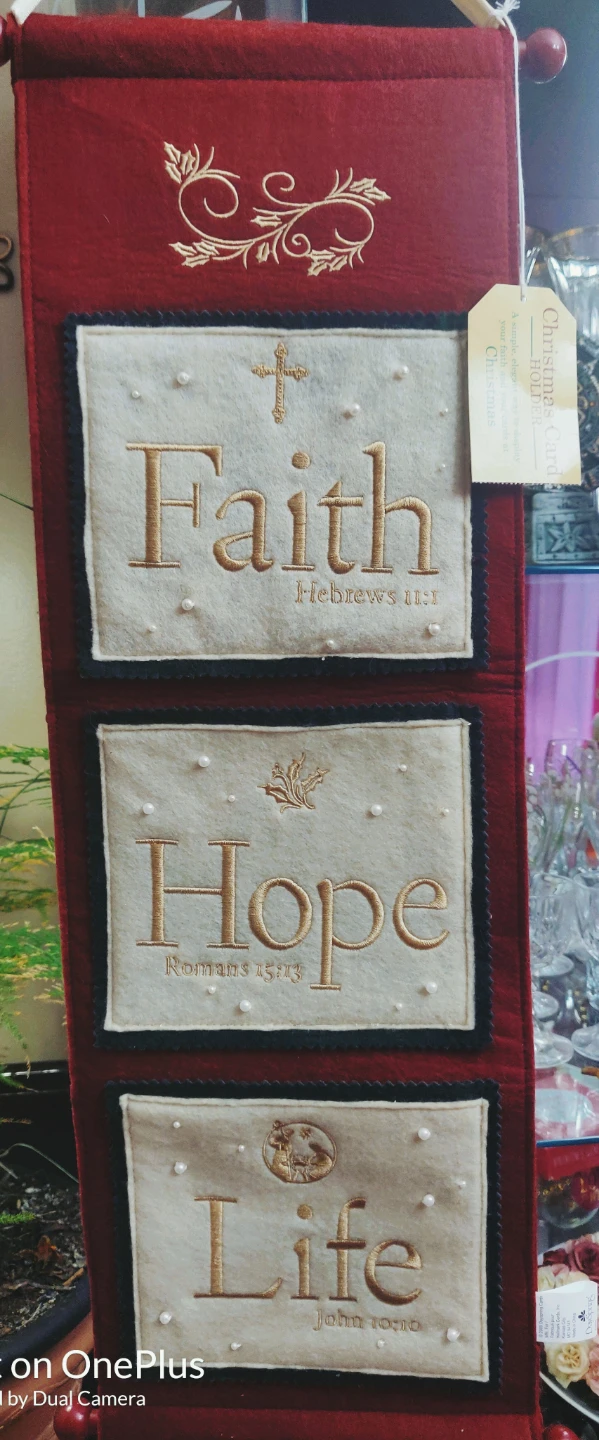 Beautiful and decorative religious Christmas card holder