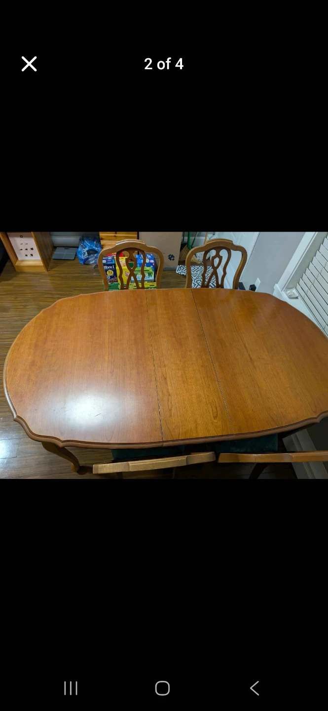 Dining Table with 6 Chairs Extendable with Free Chairs - photo 2