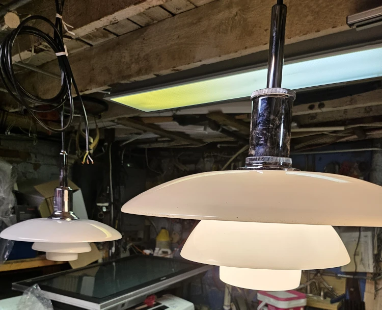 Louis Poulsen PH 3+ PH 4 Glass Pendant Lamp