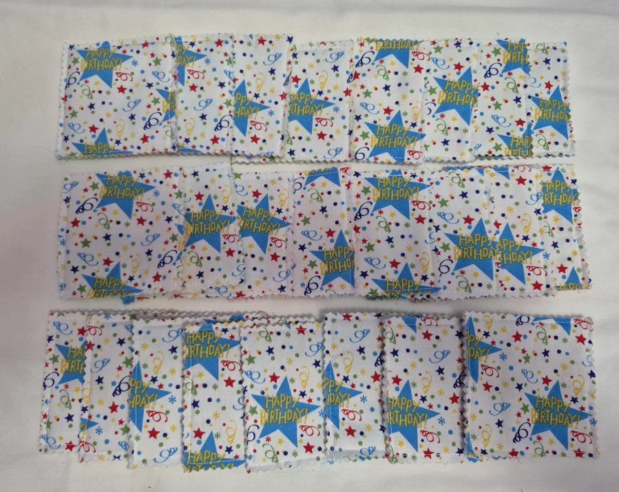 Scrap fabric matching game & Drawstring Bag memory game image indicator(4)