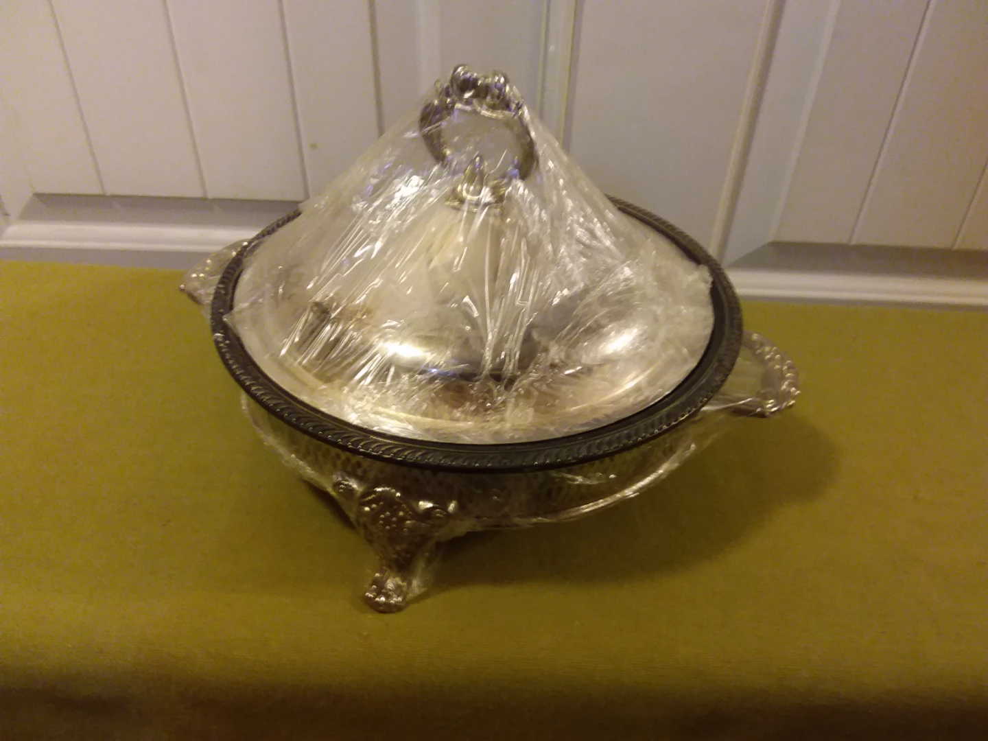 ➡️ Lrg Size ➡️ 925 ⬅️ Silver - Plated Serving Dish w / Lid