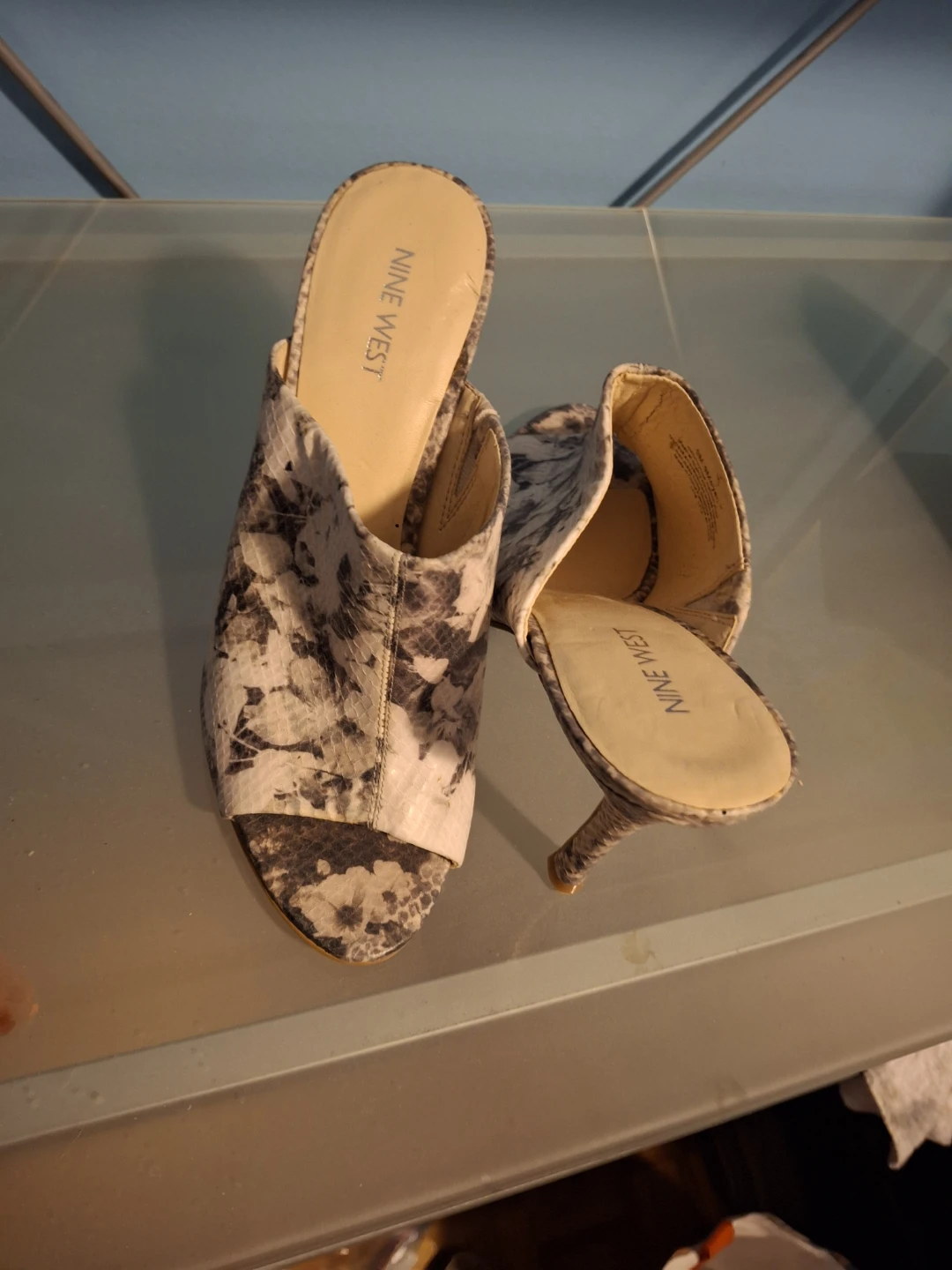 Nine West Snakeskin Print Heels
