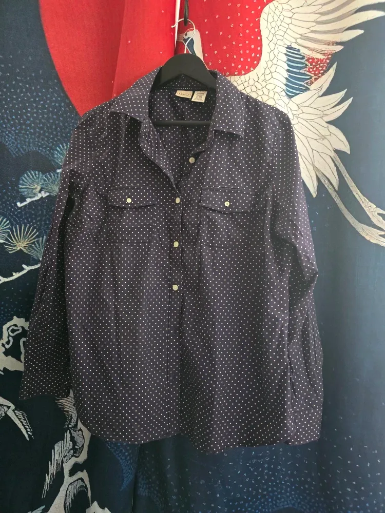 L.L.Bean Women's XL Polka Dot Shirt  #Cleanout image indicator(5)