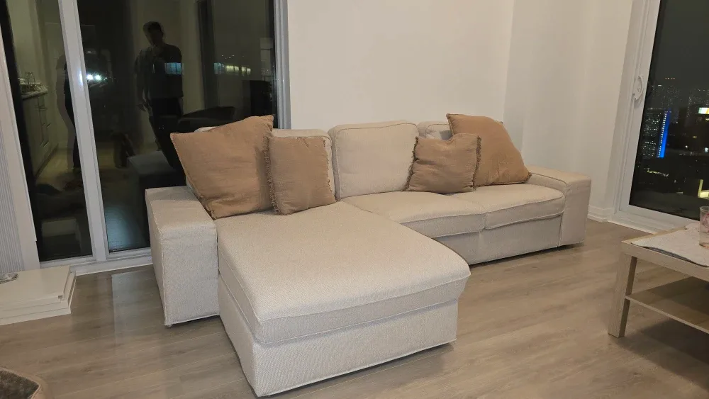 IKEA Kivik Sofa with Chaise - Beige image indicator(4)