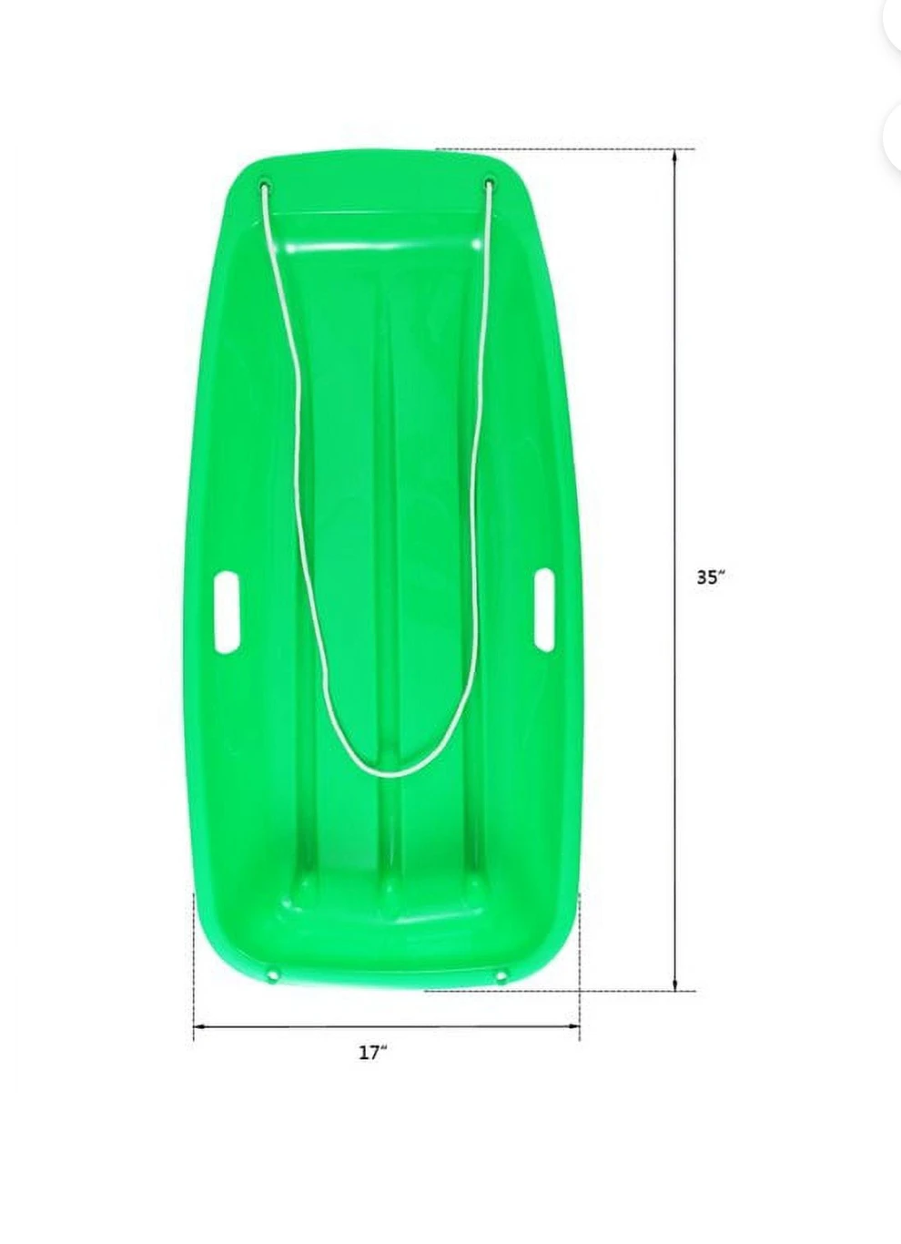 Red heavy duty Plastic Toboggan Sled - photo 3