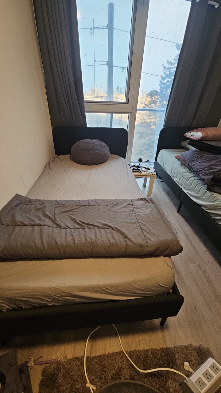Single bed frame with side table free