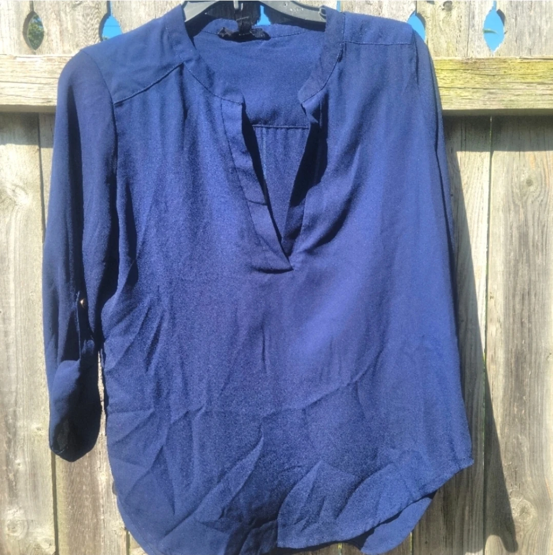LA Iris Navy Blue Blouse